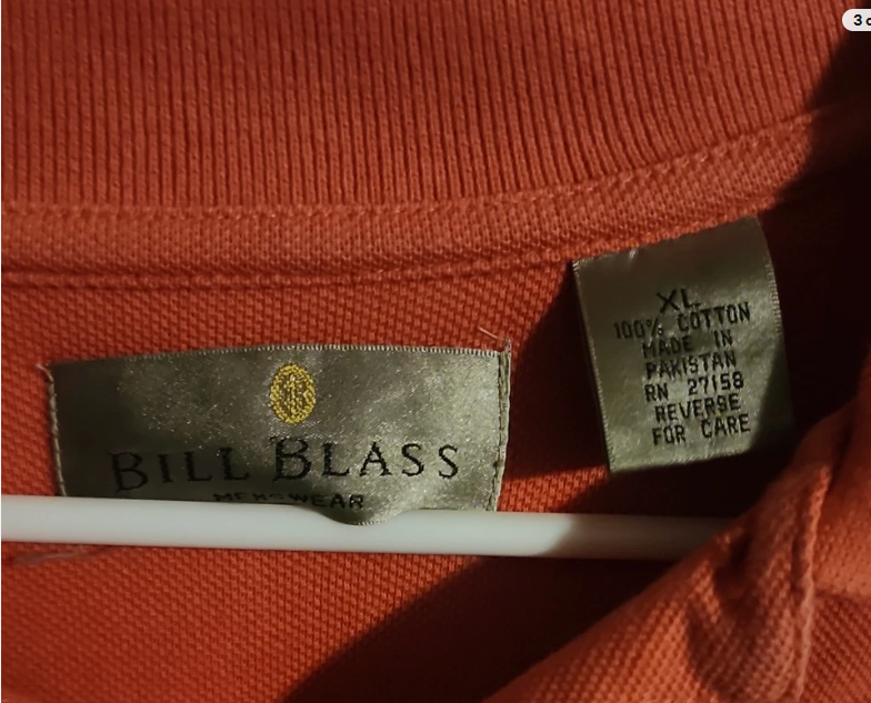 Bill Blass Polo Shirt Cotton Knit