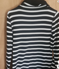 Striped 1/4 Zip Collared Sweatshirt