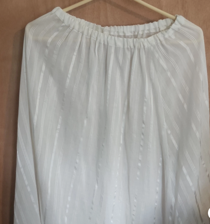 Fashion White Striped Pullover Long Sleeve Top