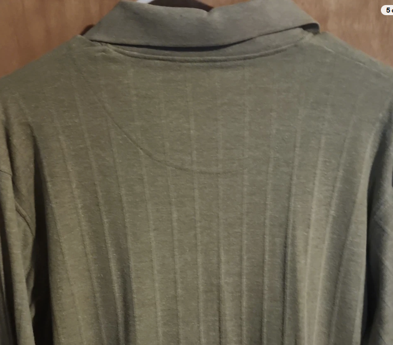Green Collared Knit Polo Shirt