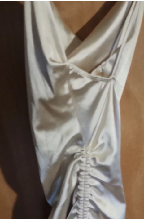 Guess Ivory Satin Long Slip Dress