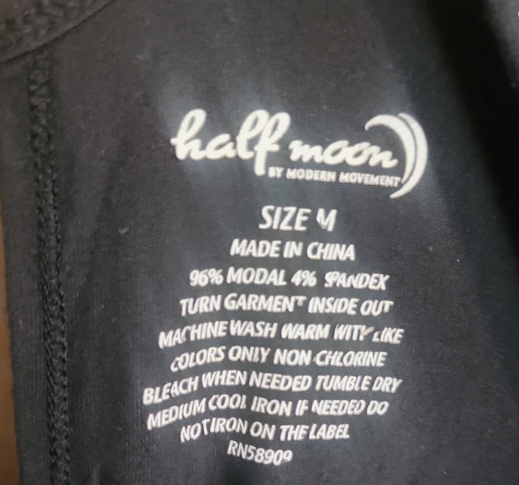 Half Moon by Modern Movement Women's Black V-Neck Twist Knit Top Modal Size M